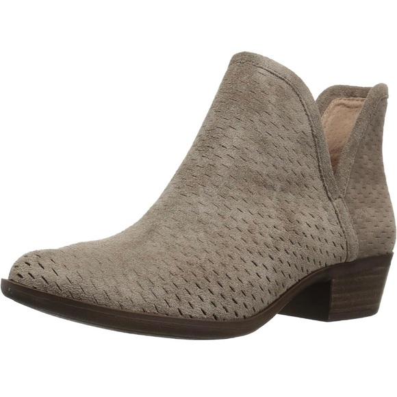 Lucky Brand Women's Baley Ankle Boot, Suede Leather, Neutral Nude size 7 - Picture 2 of 6